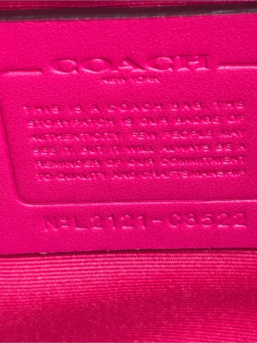 Coach Signature Monogram Pink Leather Trim Backpack – Gold Hardware – Medium